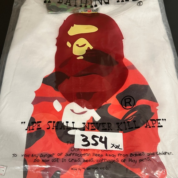 Bape t shirt red camouflage - Picture 4 of 4